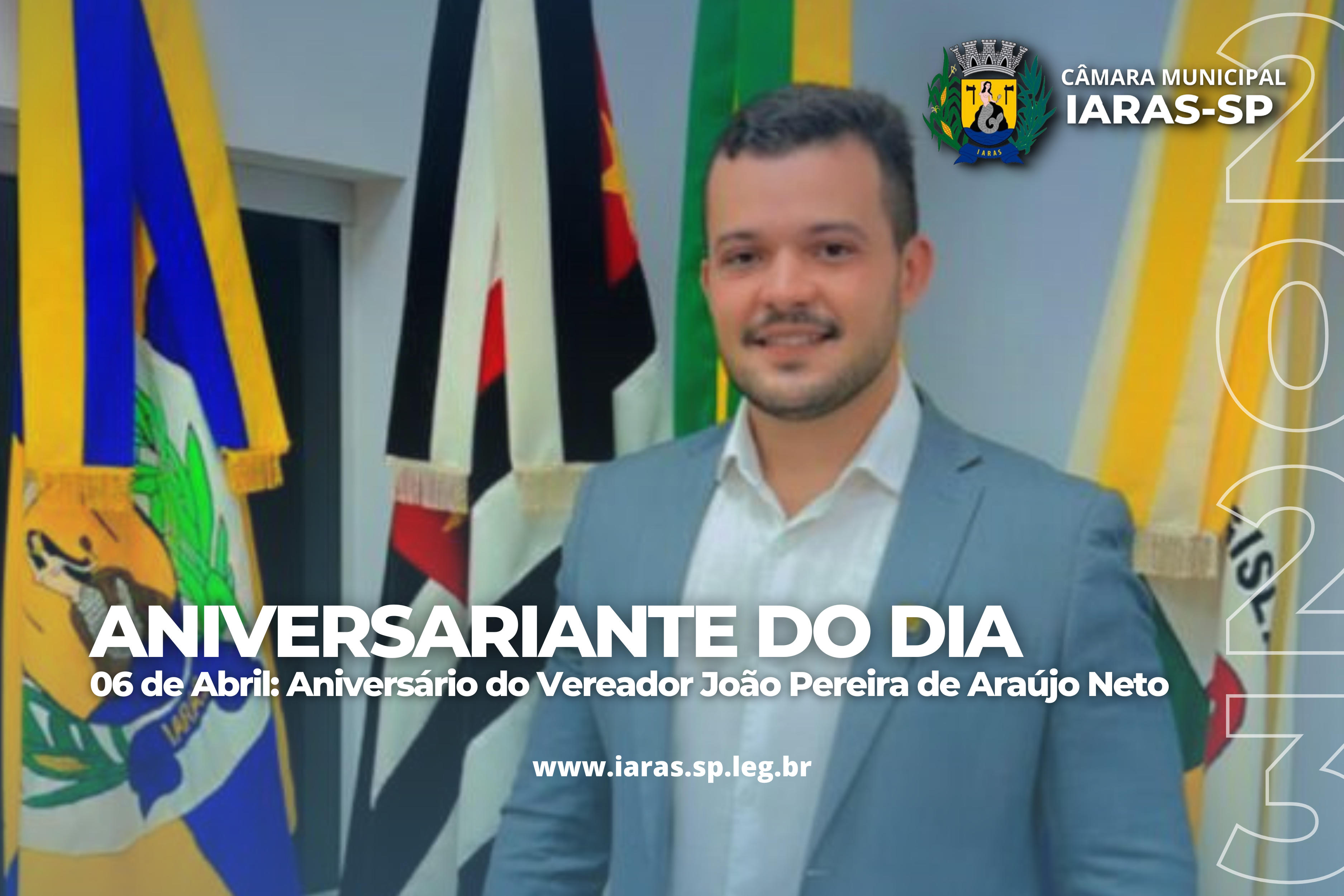 06 de Abril: Aniversário do vereador João Pereira de Araújo Neto